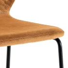 Tabouret de cuisine moderne en velours matelassé design coloré - Scarat Viadurini