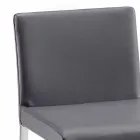 Tabouret moderne en cuir écologique Alwyn H 94 cm entièrement fabriqué en Italie Viadurini