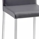 Tabouret moderne en cuir écologique Alwyn H 94 cm entièrement fabriqué en Italie Viadurini