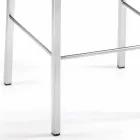 Tabouret moderne en cuir écologique Alwyn H 94 cm entièrement fabriqué en Italie Viadurini