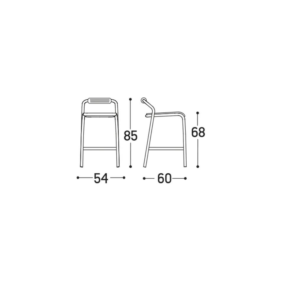 Tabouret d'extérieur avec oreillers inclus Made in Italy - Noss by Varaschin Viadurini