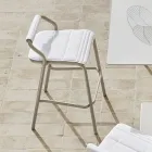 Tabouret d'extérieur avec oreillers inclus Made in Italy - Noss by Varaschin Viadurini
