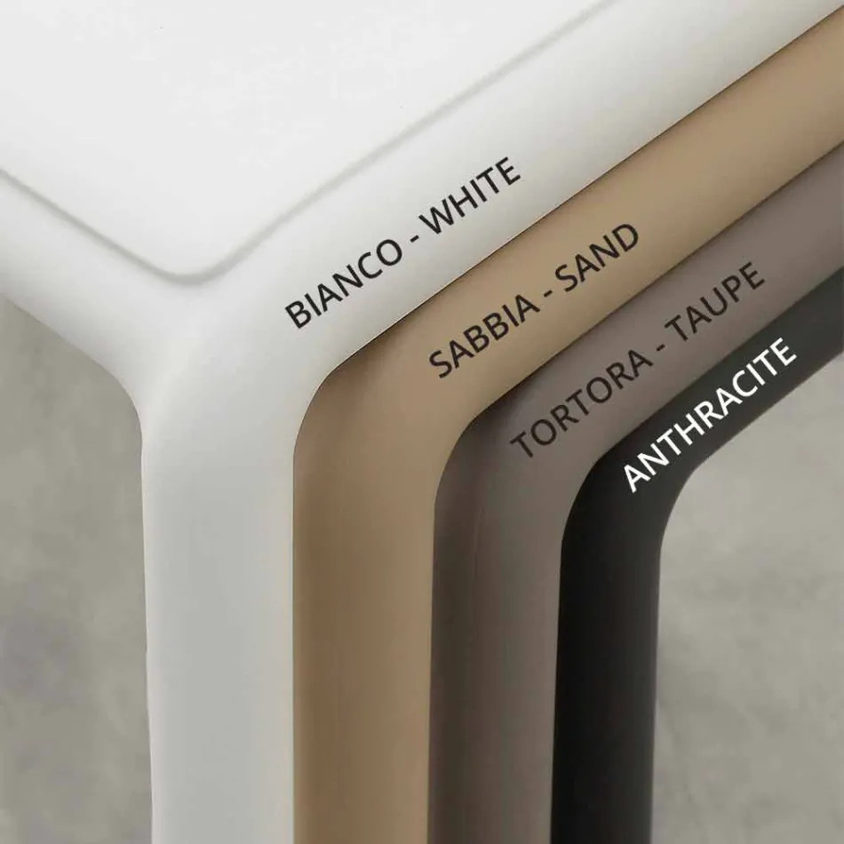 Tabouret en résine H65 et design moderne en fibre de verre fabriqué en Italie Grosseto Viadurini