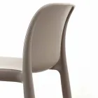 Tabouret en résine H65 et design moderne en fibre de verre fabriqué en Italie Grosseto Viadurini