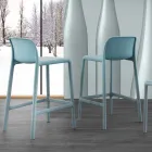Tabouret en résine H65 et design moderne en fibre de verre fabriqué en Italie Grosseto Viadurini