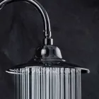 Pommeau de douche classique en acier avec bras de douche en laiton Made in Italy - Jeko Viadurini