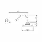Pommeau de douche classique en acier avec bras de douche en laiton Made in Italy - Jeko Viadurini