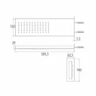 Pommeau de douche mural en acier inoxydable avec pluie Made in Italy - Net Viadurini