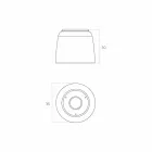 Pommeau de douche rond monté au plafond à Luxuda made Italy, Ruda Viadurini