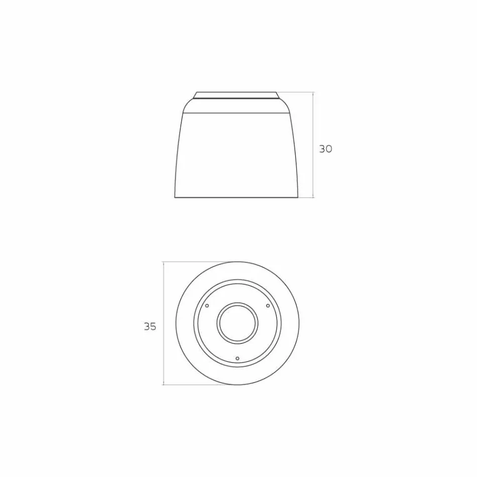 Pommeau de douche rond monté au plafond à Luxuda made Italy, Ruda Viadurini