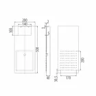Pommeau de douche mural en acier à double jet Made in Italy - Cartesio Viadurini