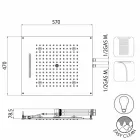 tête plafond de douche avec deux jets avec LED rêve Viadurini