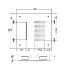 Pommeau de douche de plafond en acier avec double jet Made in Italy - Quinto Viadurini