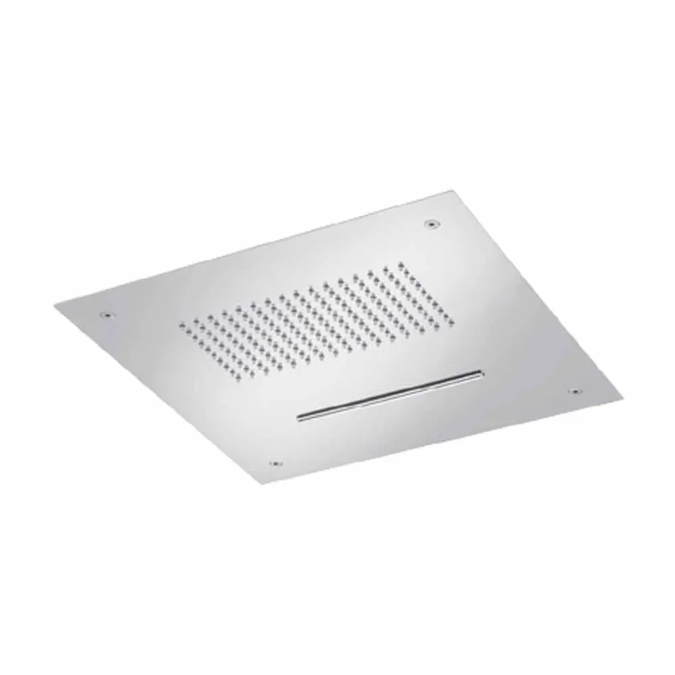 Pommeau de douche de plafond en acier avec double jet Made in Italy - Quinto Viadurini