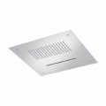 Pommeau de douche de plafond en acier avec double jet Made in Italy - Quinto