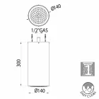 Pomme de douche élégant design moderne à un jet Bossini Viadurini