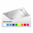 Pommeau de douche en acier avec chromothérapie et Bluetooth Made in Italy - Elbo Viadurini