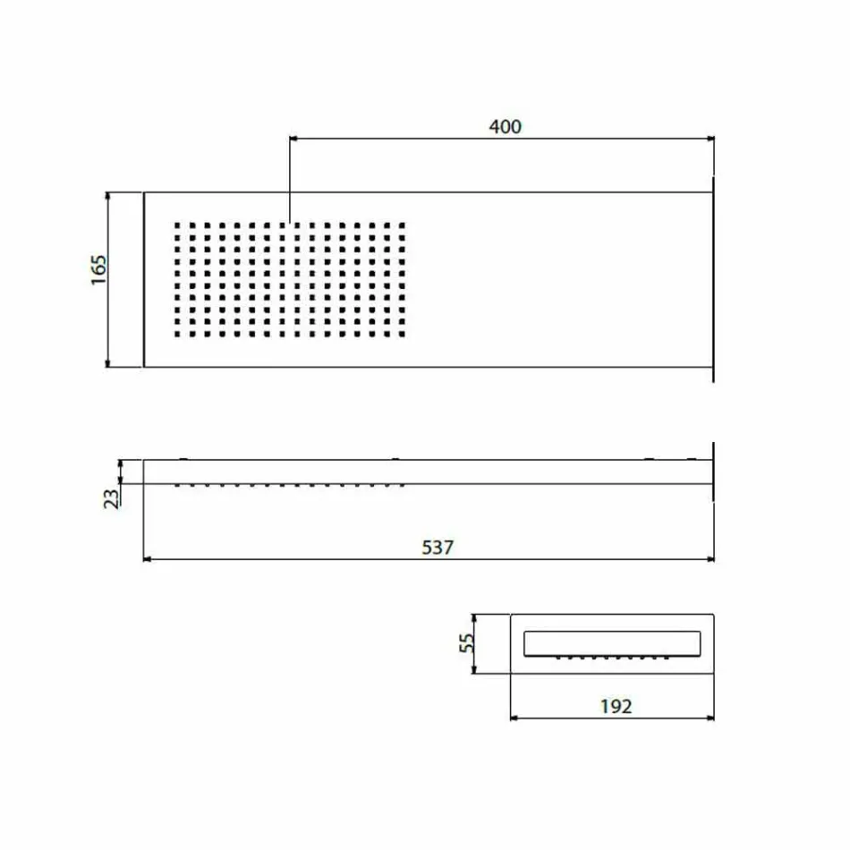 Pommeau de douche en acier avec jet de pluie Made in Italy - Nairobi Viadurini