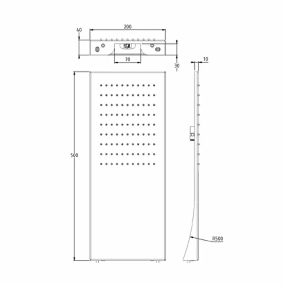 Pommeau de douche en acier inoxydable avec jet de pluie Made in Italy - Fiordo Viadurini