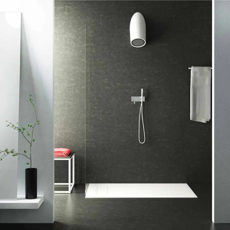 Pommeau de douche mural moderne en Luxolid made in Italy, Rubano Viadurini
