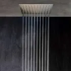 Pommeau de Douche Carré au Plafond en Acier Fabriqué en Italie - Amidon Viadurini