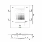 Pomme de douche carrée en acier inoxydable avec chromothérapie Made in Italy - Bilbo Viadurini