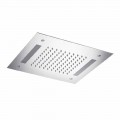 Pommeau de douche carré de luxe en acier inoxydable avec chromothérapie Made in Italy - Bilbo