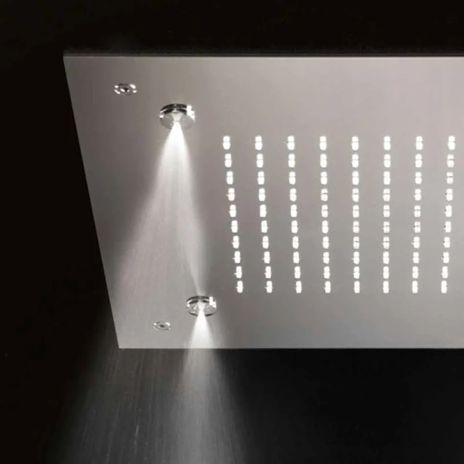 Pommeau de douche carré en acier inoxydable avec nébuliseurs Made in Italy - Selmo Viadurini