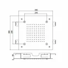 Pommeau de douche carré en acier inoxydable avec nébuliseurs Made in Italy - Selmo Viadurini