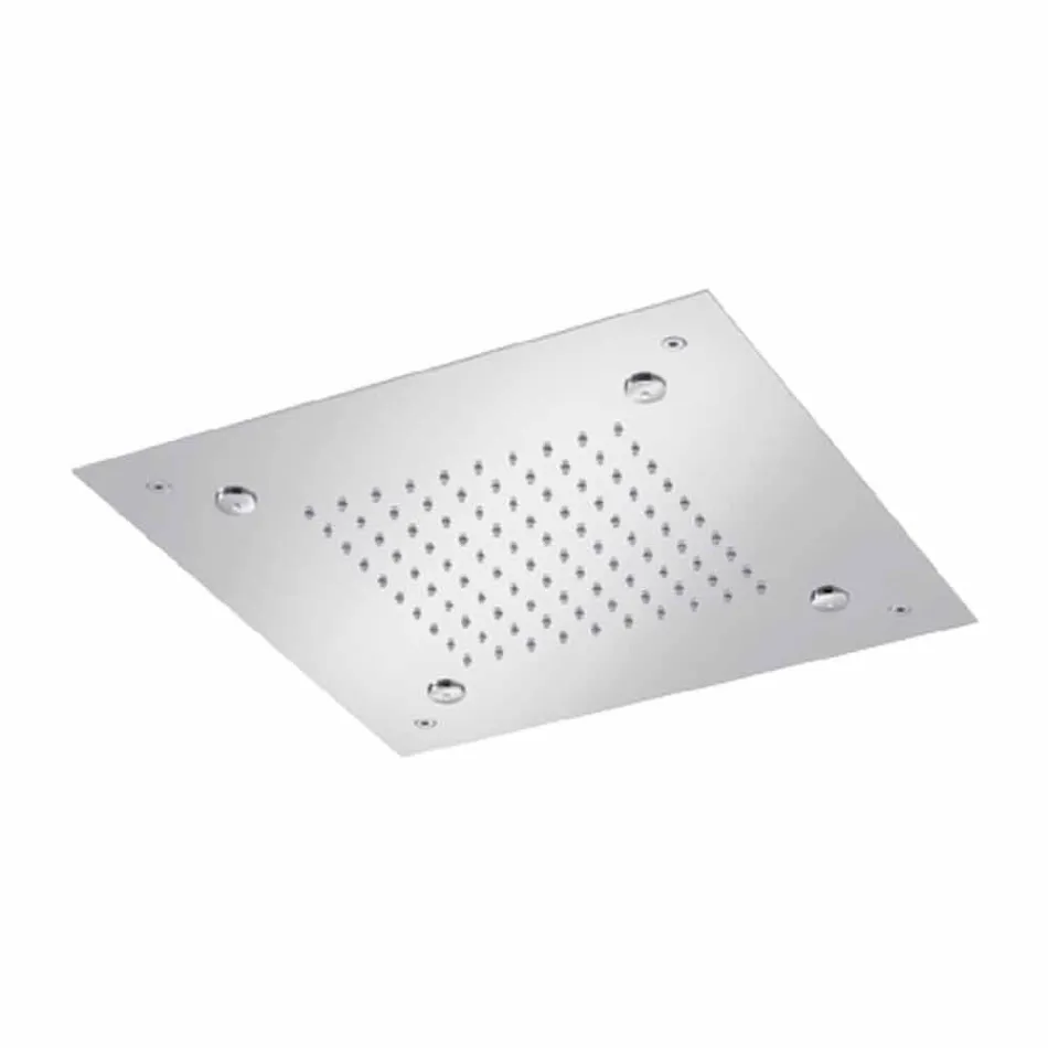 Pommeau de douche carré en acier inoxydable avec nébuliseurs Made in Italy - Selmo Viadurini