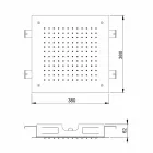 Pommeau de douche carré à jet unique en acier inoxydable Made in Italy - Jet Viadurini