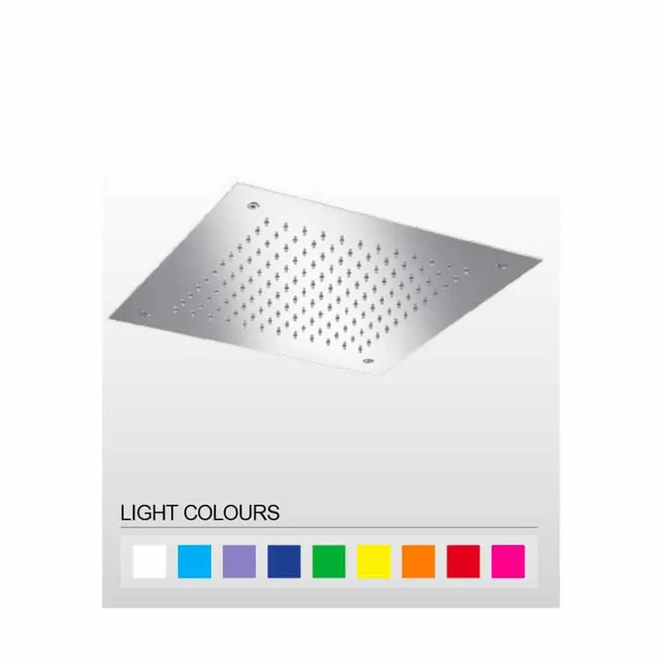 Pommeau de douche carré à jet unique en acier inoxydable Made in Italy - Jet Viadurini