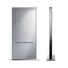 Pommeau de douche mural rectangulaire en acier inoxydable fabriqué en Italie - Anito Viadurini