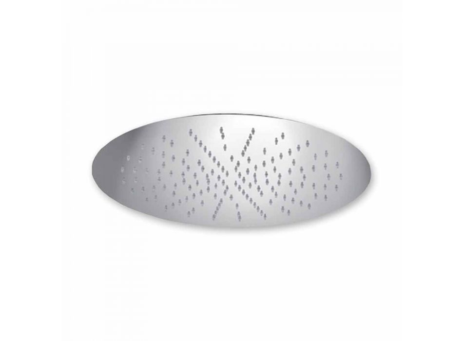 Pommeau de douche rond au plafond en acier moderne fabriqué en Italie - Damian Viadurini
