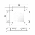 Pomme de douche en acier avec jet de pluie et nébuliseurs Made in Italy - Selmo Viadurini