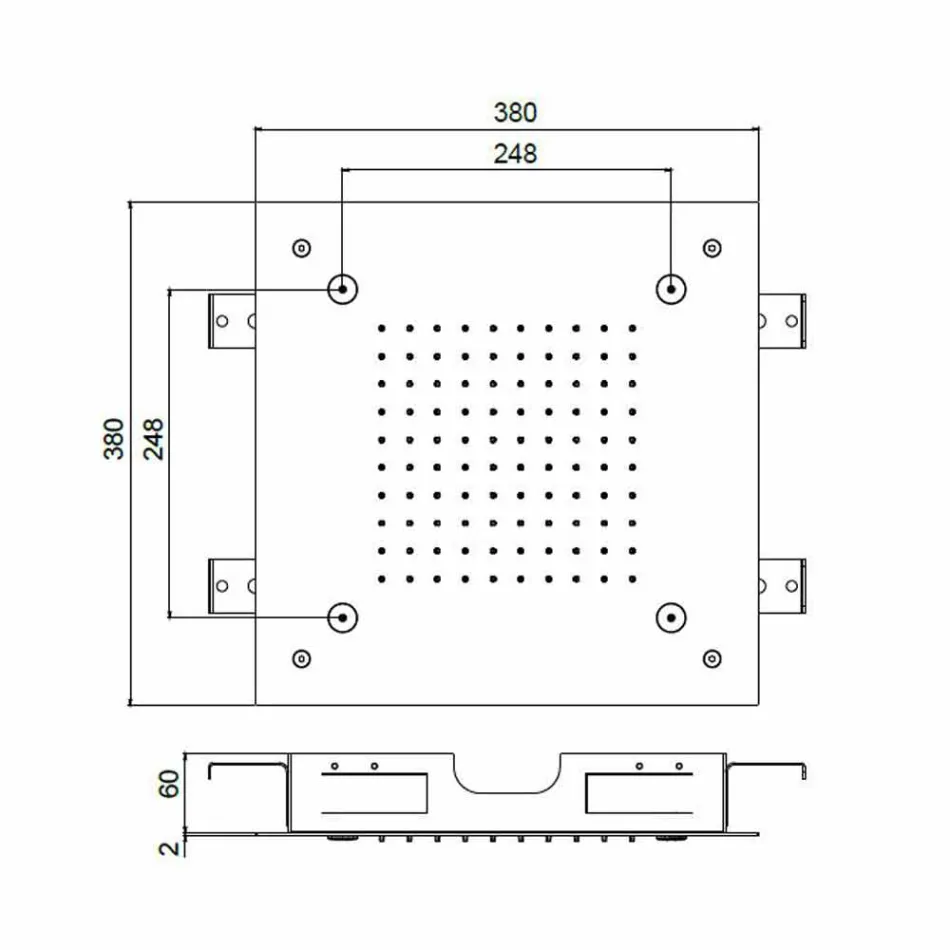 Pomme de douche en acier avec jet de pluie et nébuliseurs Made in Italy - Selmo Viadurini