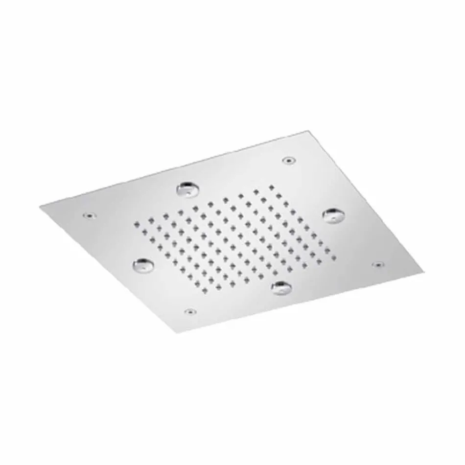 Pomme de douche en acier avec jet de pluie et nébuliseurs Made in Italy - Selmo Viadurini