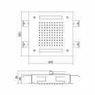 Pomme de douche à jet unique en acier inoxydable avec chromothérapie LED Made in Italy - Sauron Viadurini