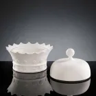 Ornement en céramique fait main en forme de couronne Made in Italy - Kingo Viadurini