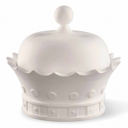 Ornement en céramique fait main en forme de couronne Made in Italy - Kingo Viadurini
