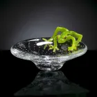 Petit Plateau avec Ornement Grenouille en Verre Fabriqué en Italie - Sossio Viadurini