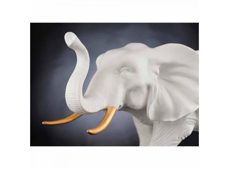 Ornement en céramique en forme d'éléphant fabriqué à la main en Italie - Fante Viadurini