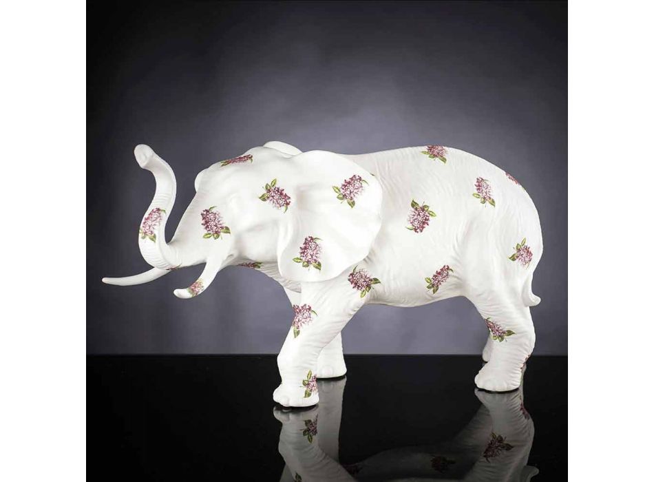 Ornement en céramique en forme d'éléphant fabriqué à la main en Italie - Fante Viadurini