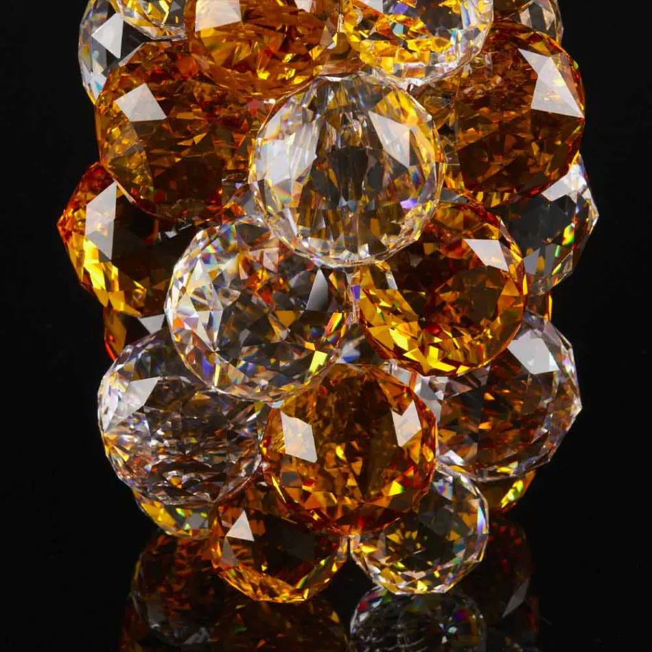 Ornement décoratif en cristal en forme d'ananas fabriqué en Italie - Ananas Viadurini