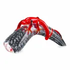 Ornement décoratif en verre en forme de gecko sur une corne Made in Italy - Corino Viadurini