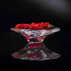 Ornement décoratif en verre transparent et rouge Made in Italy - Sossio Viadurini