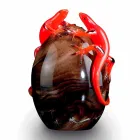 Ornement en Verre Coloré en Forme d'Oeuf avec Geckos Fabriqué en Italie - Huevo Viadurini