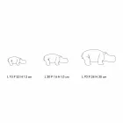 Ornements en céramique en forme d'hippopotame, fabriqués en Italie - Savage Viadurini