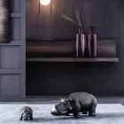 Ornements en céramique en forme d'hippopotame, fabriqués en Italie - Savage Viadurini