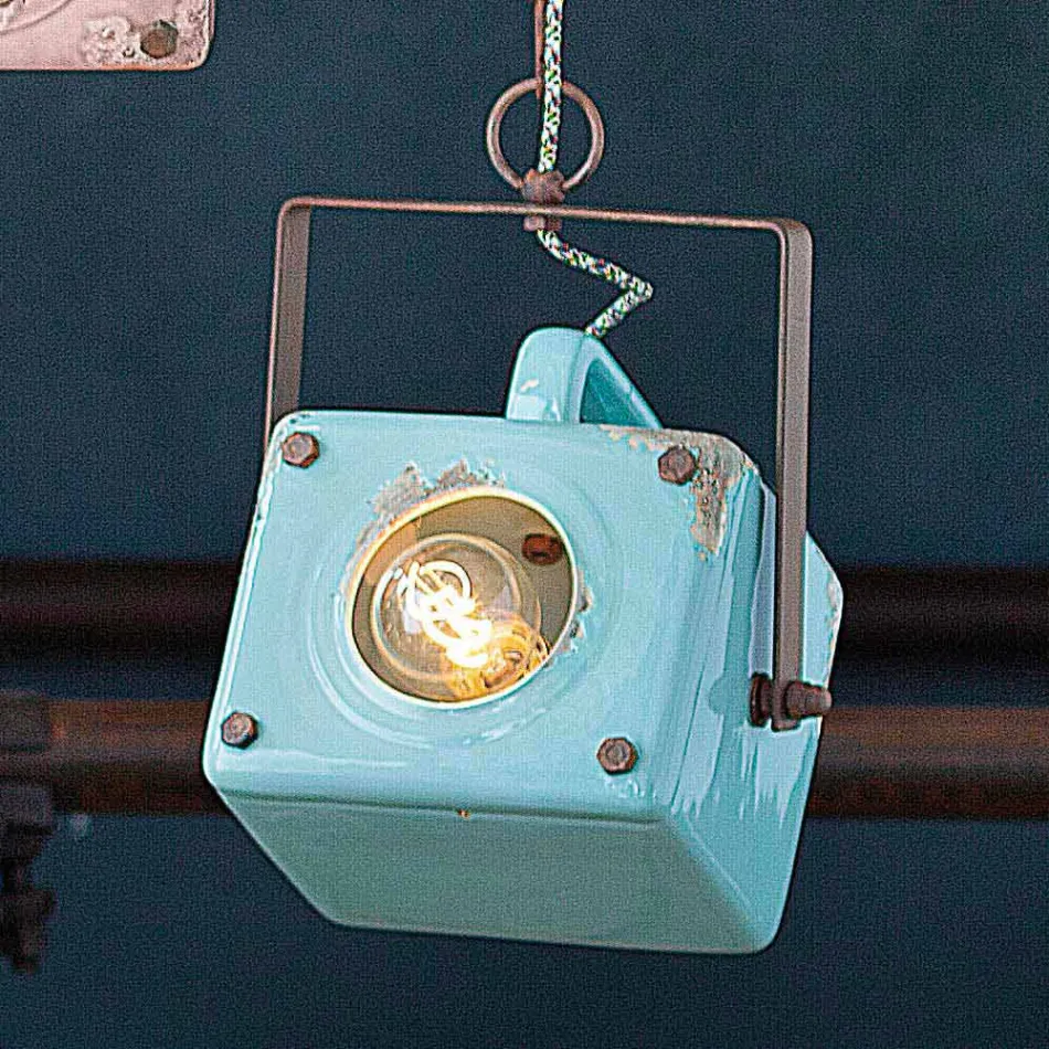 design Suspension spot en Vintage Allie céramique et fer Viadurini